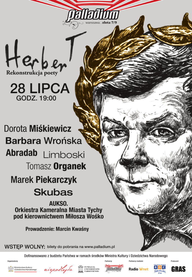 "Herbert. Rekonstrukcja poety" - koncert w Warszawie