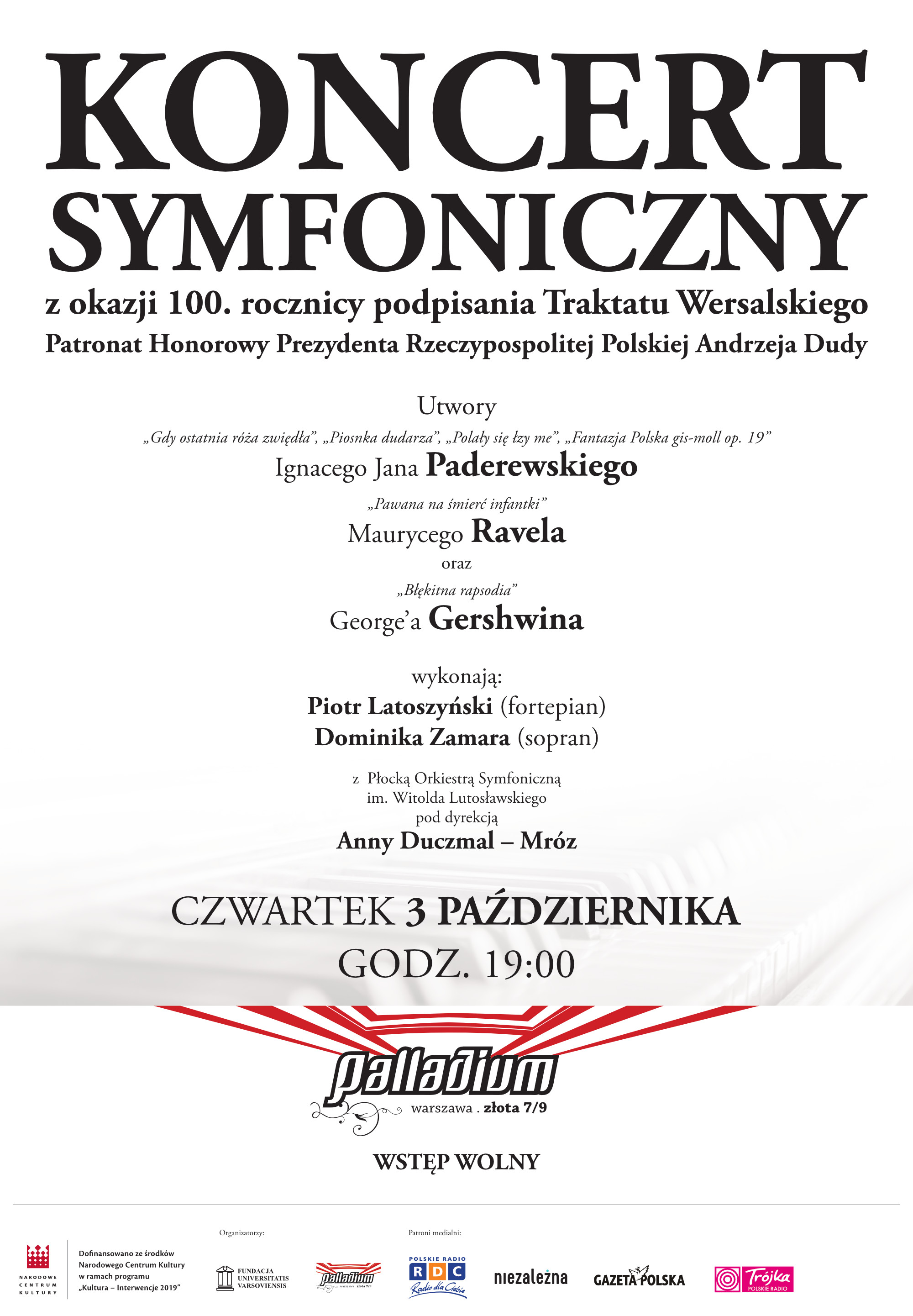 Koncert symfoniczny z okazji 100. rocznicy podpisania Traktatu Wersalskiego