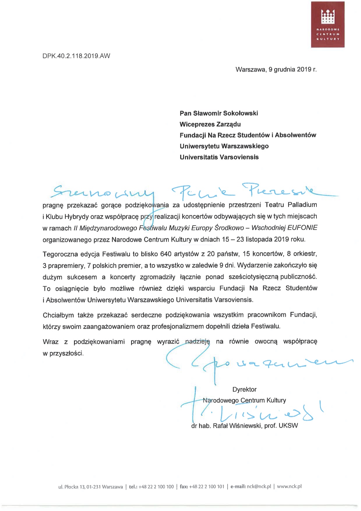Podziękowanie