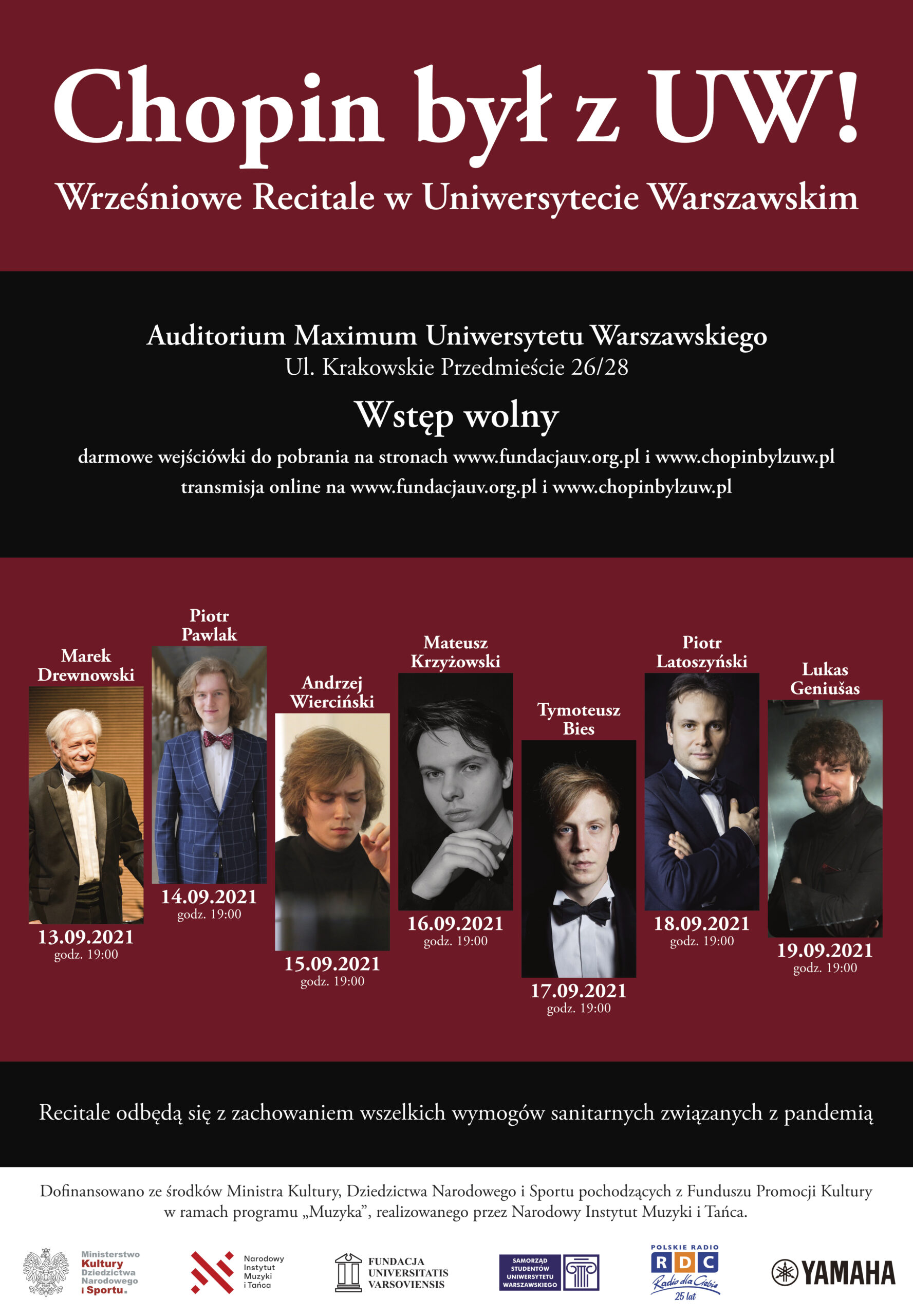 Chopin był z UW – Recitale w Uniwersytecie Warszawskim