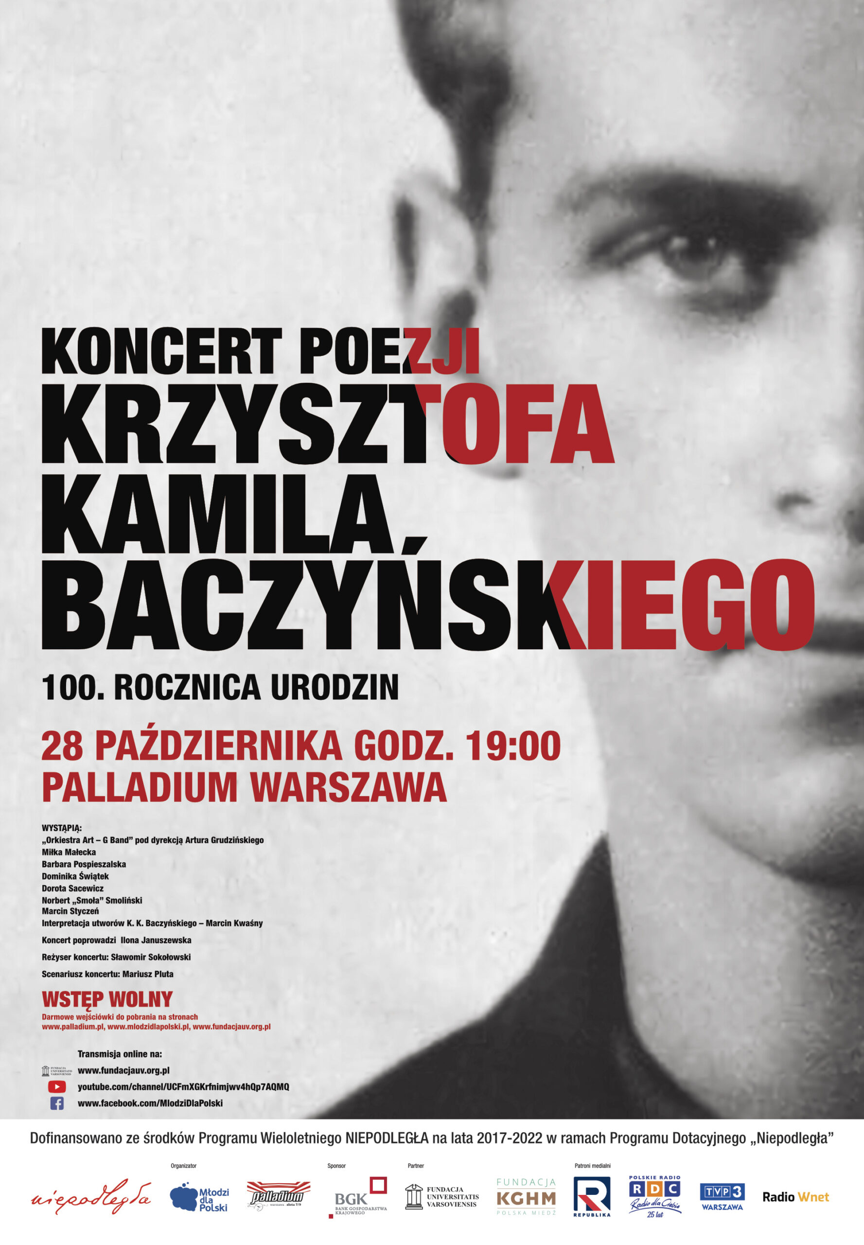 Koncert poezji Krzysztofa Kamila Baczyńskiego